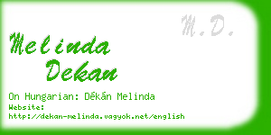 melinda dekan business card